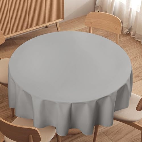 Modern Minimalist Light Grey Tablecloth Washable Dinng Table Covers