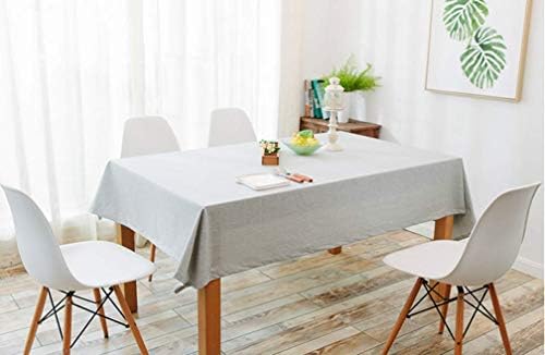 AMSS Square Solid Color Tablecloth Cotton Linen Waterproof Wrinkle