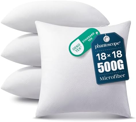 Phantoscope 18x18 Pillow Inserts, Throw Pillow Inserts for Couch, Pack