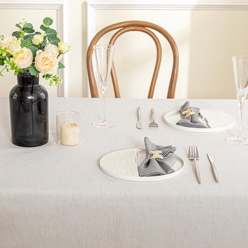 MYSKY HOME Rectangle Tablecloth, 60x60 in, Waterproof Farmhouse