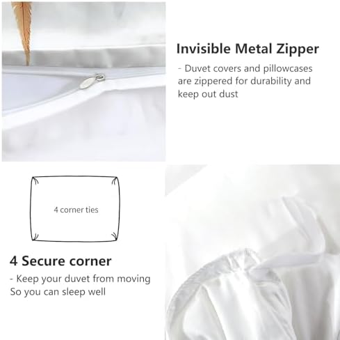 Duvet Cover Twin Size, Reversible King Duvet Cover Set with