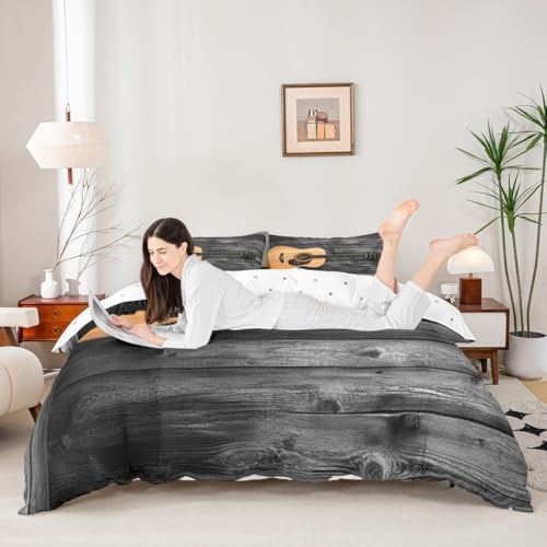 Feelyou Guitar Bedding Set Rock Music Theme Duvet Cover for Kids Boys