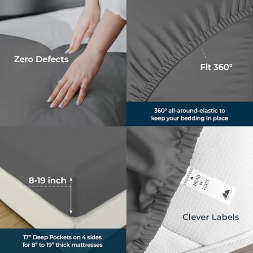 Mayfair Linen 100% Egyptian Cotton Sheets King Size - 1500 Series King