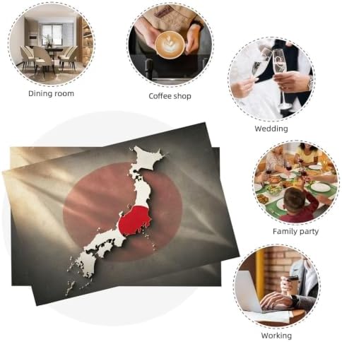 Placemat Set of 12 Washable Linen Textured Place Mats for Dinner