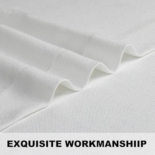 Flyfun Lightweight Linen Curtains 63 Inch Long 2 Panels - Semi Sheer