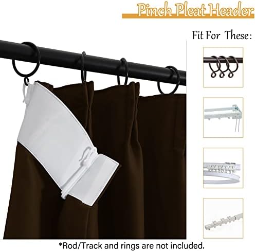 Frelement Blackout Thermal Insulated Curtains Indoor Pinch Pleat