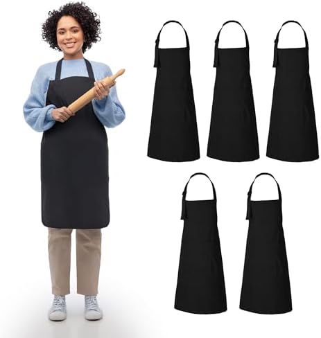 RAJRANG 100% Cotton Cooking Apron with 3 Pockets Kitchen Chef BBQ
