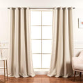Home Fashion Grommet Room Darkening Curtains - 52x84 - Biscuit