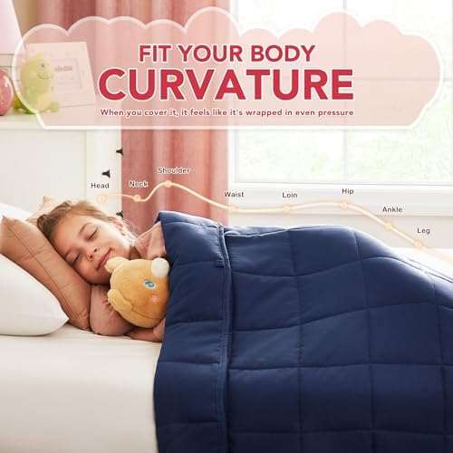 10 lbs Weighted Blanket Twin Full Size, 48" x 72" Cooling Weighted