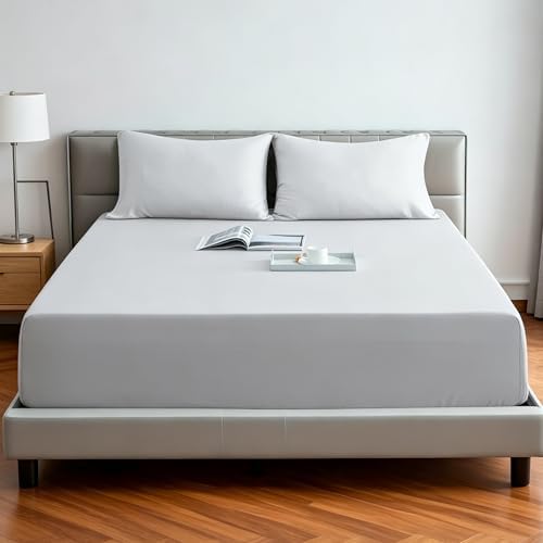 Fitted Sheet 1 Pack King Size Only Viscose Derived from Bamboo,400