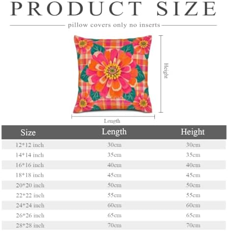 Plaid Decor Pillow Covers 22x22 Inch Set of 2 Linen for Kitchen