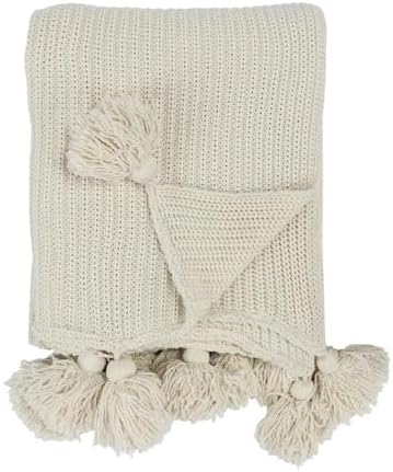 Kosas Home Kerith 50x70 Transitional Knit Cotton Throw Blanket in