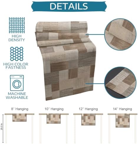 Boho Modern Aesthetic Table Runner and Placemats Set of 6 Taupe Gray
