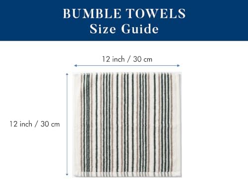 Bumble Dish Cloths 8-Pack, 100% Cotton Kitchen Towels, 12"x12" Grey