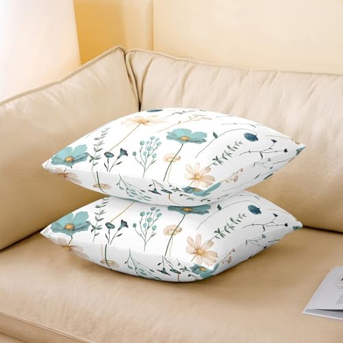 Erosebridal Minimalist Floral Decorative Pillow Covers Set of 2