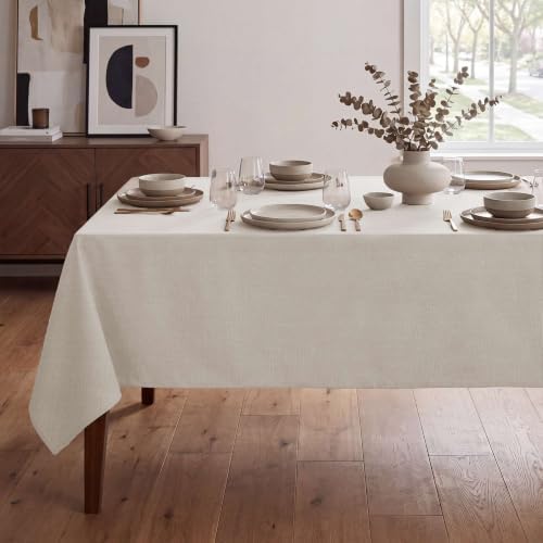 H.VERSAILTEX Linen Textured Table Cloths 54 x 108 Inch Premium Solid