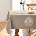 Pureegg Table Cloth for Rectangle Tables - Elegant Linen Mocha