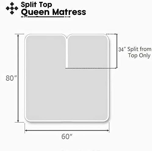 RECCI 100% Microfiber 4-Piece Split Top Queen Sheets Sets for