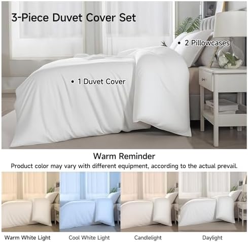 Grey Duvet Cover Queen Size, Geometric Striped Bedding Set
