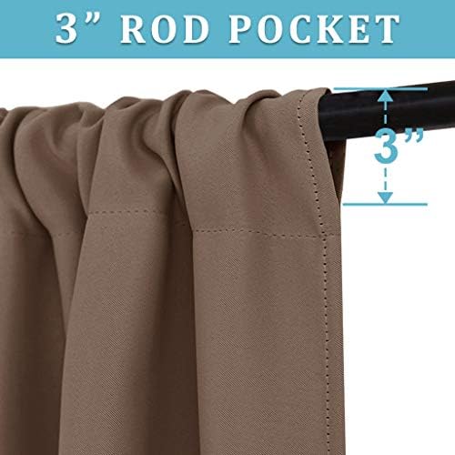 RYB HOME Blackout Curtains for Bedroom Living Room Nursery 72 inches