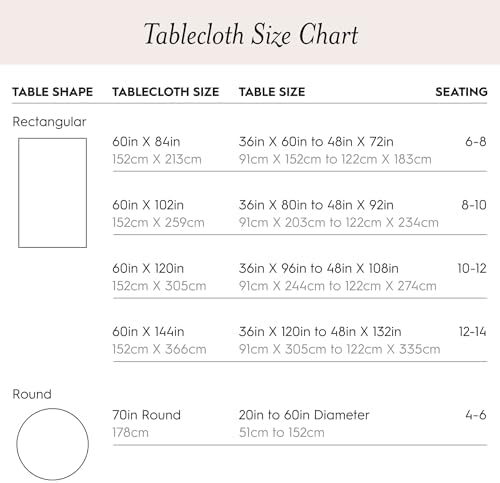 Laura Ashley Esme Decorative Tablecloth, 60" x 120", Taupe