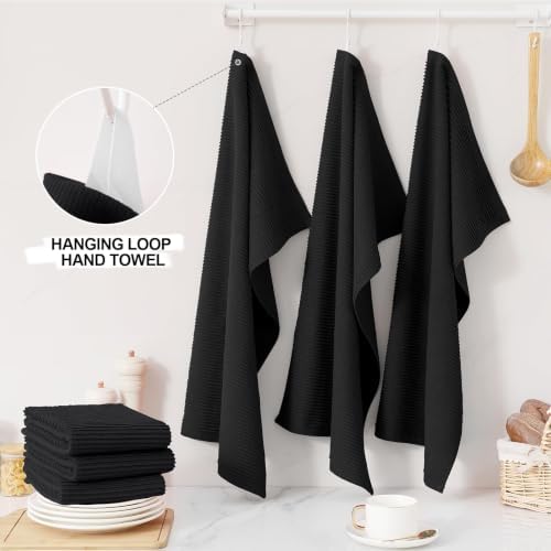 Homaxy Premium Cotton Ultra Absorbent Kitchen Towels 6 Pack, 18"x 28"