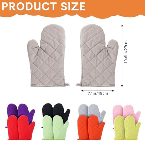 9 Pair Oven Mitts Set, 10.6 Inch Extra Long Heat Resistant Kitchen