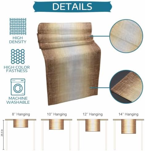 Modern Fabric Texture Table Runner and Placemats Set of 4 Farmhouse