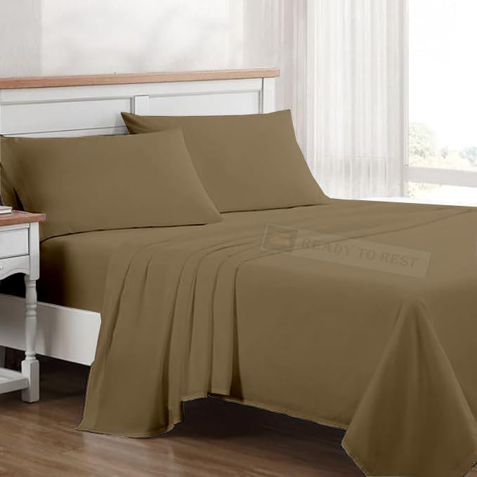 Ready To Rest 4 Piece Full Sheets, 100% Egyption Cotton Cooling Bed