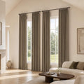 NICETOWN Pinch Pleated Oatmeal Curtains 108 Inches Long 2 Panels