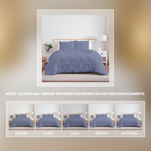 Kotton Culture 120"x 98" 3 Pc Oversized King Pinch Pleated - Pintuck