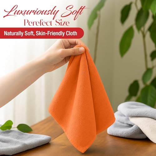 RIVERSIDE 60-Pack Cotton Washcloths – Soft & Absorbent Face Towels