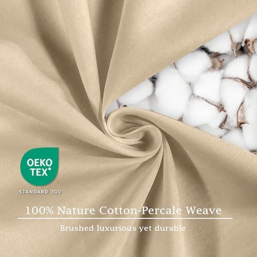 FreshCulture Pure Cotton Fitted Sheets Twin XL Size, 300 Thread Count