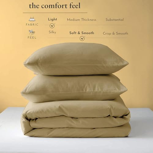 3 Sided Zipper Duvet Cover Set Microfiber 3PCS Cal King Size Taupe