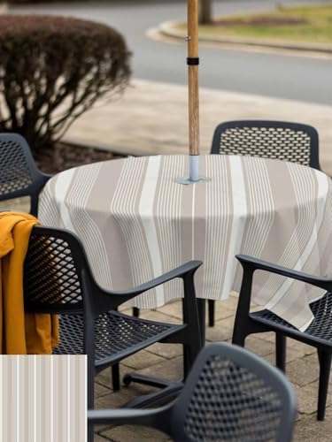 Outdoor Tablecloth with Umbrella Hole for Patio/Picnic/Party/Camping