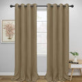 Easy-Going Thermal Grommet Blackout Curtains, 2 Panels 52x96 in, Tan
