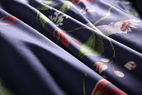 Eikei Exotic Modern Floral Print Bedding Birds Flowers Dusty Grey