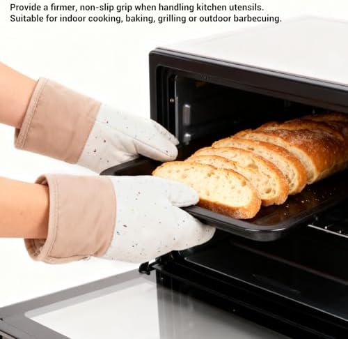 Oven Mitts and Pot Holders Set, Kitchen Oven Glove, 500F Silicone