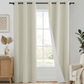 SimpleHome Cream 100% Blackout Curtains for Bedroom 84 Inch Length 2