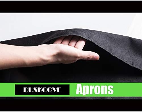 DUSKCOVE 8 Pack Bib Aprons Bulk - Unisex Black Commercial Apron with 2