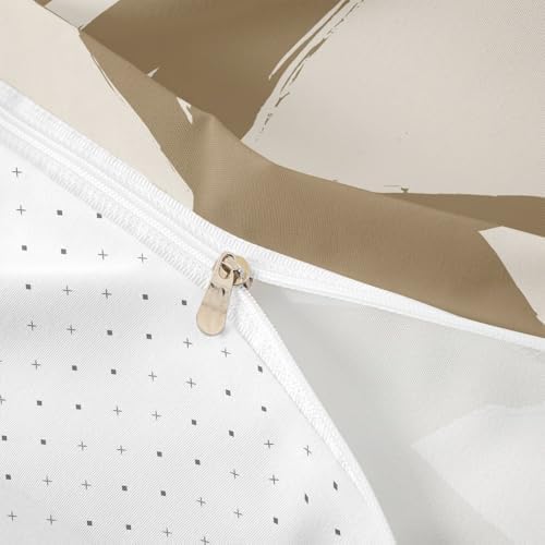 Feelyou Abstract Duvet Cover Kids Bedding Beige Brown Set King Size