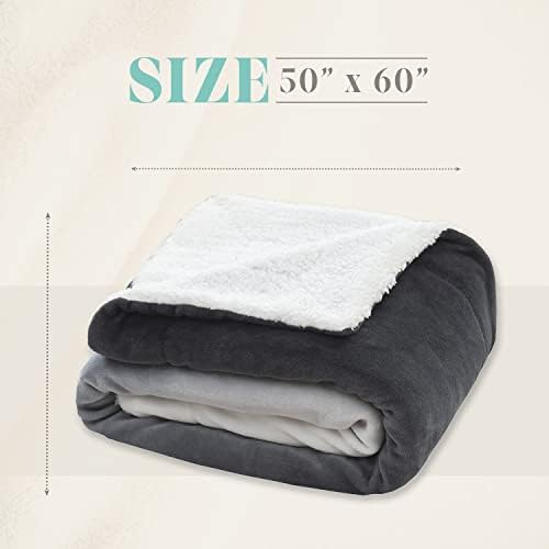 Elegant Comfort Throw Blanket, Reversible Sherpa Flannel, Ultra-Soft