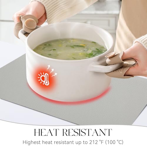 MOSAYT Vinyl Placemats Set of 4, Heat Resistant Place Mats 100%