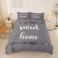 jejeloiu Gray Modern Home Duvet Cover Full Size Boys Girls Boho