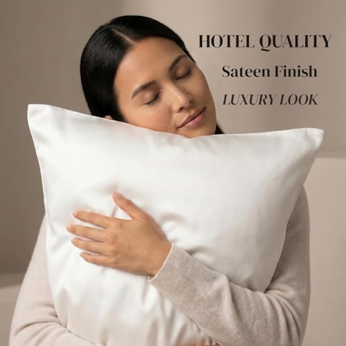 Cotton Pillow Cases Queen Size (2 Pieces), 500 Thread Count Cotton