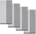 Homaxy Premium 100% Cotton Kitchen Towels 18"x28", 4 Pack, Grey