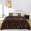 Brown King Size Fleece Throw Blanket for Bed Couch,Soft Cozy Blankets