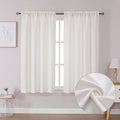 Lecloud Bessie Curtains 54 Inch Length 2 Panels, Light Filtering Faux