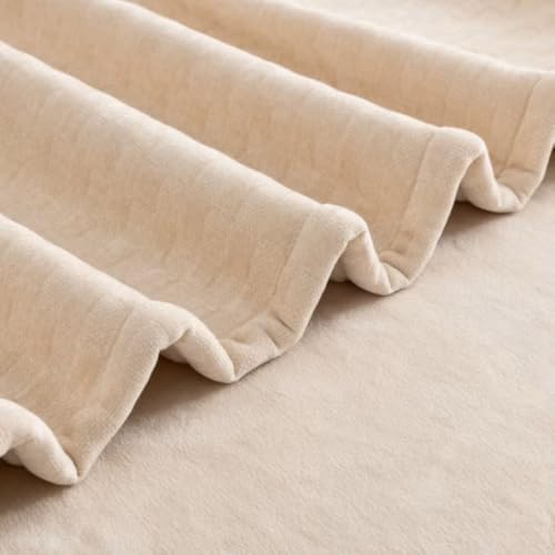 Berkshires Blanket Chenille Knit Throw 60x70 inch (Cream)