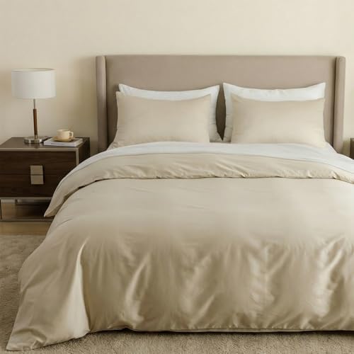 HeimenAogo Egyptian Cotton Duvet Cover Twin/Twin XL Sateen Weave